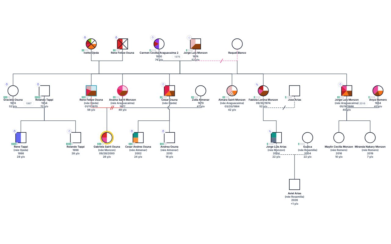 Gabriela Osuna's Family Genogram genogram