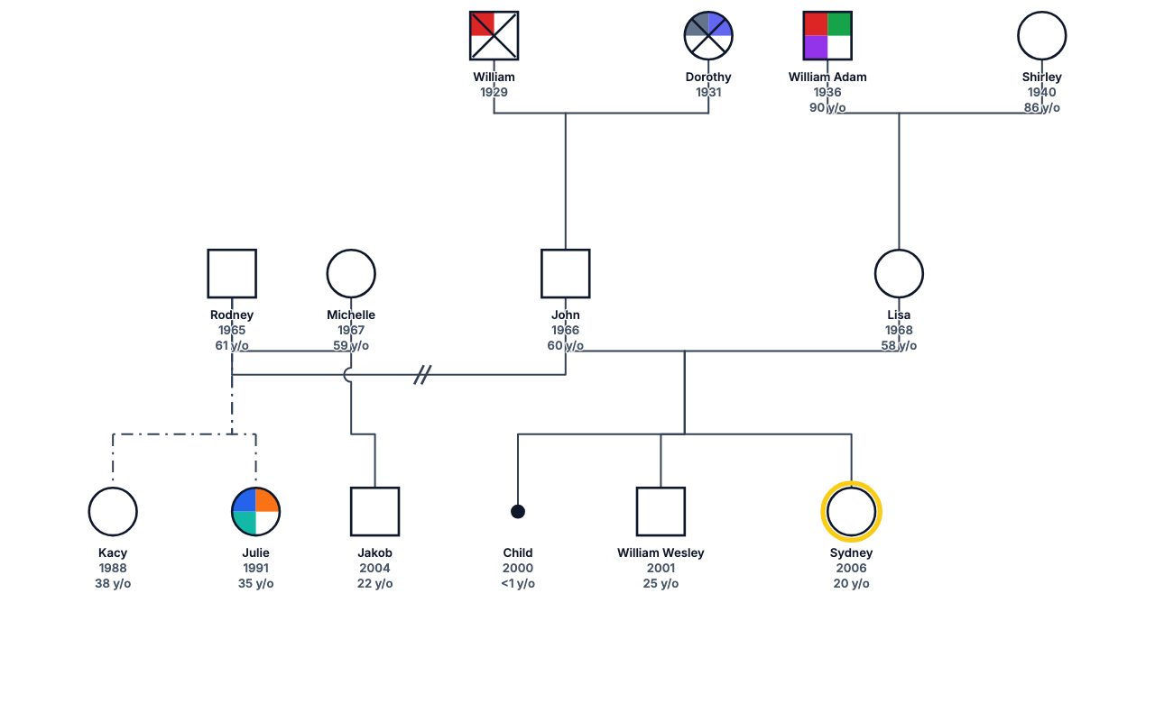 Sydney's Family Genogram genogram